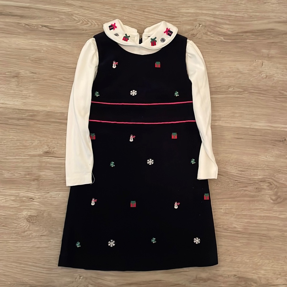 Girls Hartstrings Holiday shirt and romper EUC size 5/6